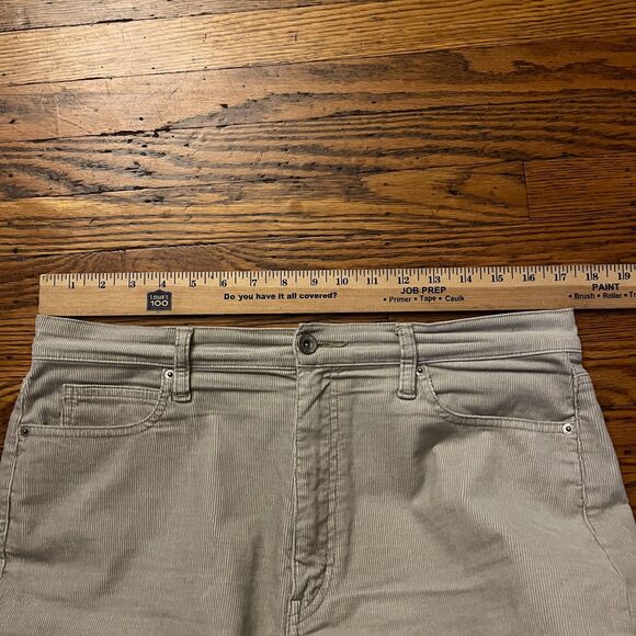 Uniqlo Women's Size 12 Corduroy Slim Flared Pants Light Beige Stretch Academia - Picture 4 of 9